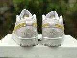 Authentic Air Jordan 1 Low Lemon Wash/White/Barely Grape(Women)