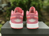 Authentic Air Jordan 1 Low Desert Berry/Coral Chalk-White
