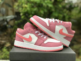 Authentic Air Jordan 1 Low Desert Berry/Coral Chalk-White
