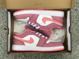 Authentic Air Jordan 1 Low Desert Berry/Coral Chalk-White