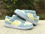 Authentic Nike Dunk Low Light Blue/Sail White/Lemon Yellow