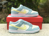 Authentic Nike Dunk Low Light Blue/Sail White/Lemon Yellow