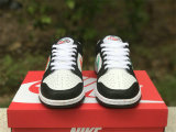 Authentic Nike Dunk Low Black/White/Light Blue/Orange