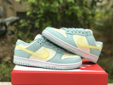 Authentic Nike Dunk Low Light Blue/Sail White/Lemon Yellow
