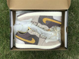 Authentic Air Jordan 1 Low Brume Taupe/Grey/White