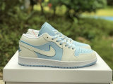 Authentic Air Jordan 1 Low Ice Blue