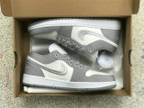 Authentic Air Jordan 1 Low “Light Steel Grey”