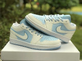 Authentic Air Jordan 1 Low Ice Blue