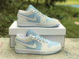 Authentic Air Jordan 1 Low Ice Blue