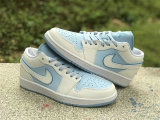 Authentic Air Jordan 1 Low Ice Blue