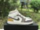 Authentic Air Jordan 1 Mid GS Sail/Taupe Haze-Fossil Stone