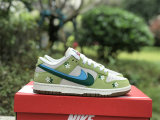 Authentic Nike Dunk Low Summit White/Fluorescent Green/Sakura/Jade Green