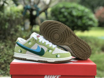 Authentic Nike Dunk Low Summit White/Fluorescent Green/Sakura/Jade Green