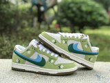 Authentic Nike Dunk Low Summit White/Fluorescent Green/Sakura/Jade Green