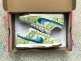 Authentic Nike Dunk Low Summit White/Fluorescent Green/Sakura/Jade Green
