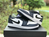Authentic Air Jordan 1 Low White/Black/Navy