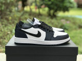 Authentic Air Jordan 1 Low White/Black/Navy