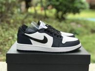 Authentic Air Jordan 1 Low GS White/Black/Navy