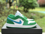 Authentic Air Jordan 1 Low GS Lucky Green/White