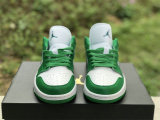 Authentic Air Jordan 1 Low GS Lucky Green/White