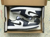Authentic Air Jordan 1 Low White/Black/Navy