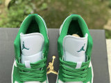 Authentic Air Jordan 1 Low GS Lucky Green/White
