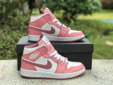 Authentic Air Jordan 1 Mid GS Desert Berry/Coral Chalk/White