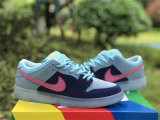 Authentic Run The Jewels x Nike SB Dunk Low Deep Royal Blue/Active Pink-Blue Chill