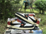 Authentic OFF-WHITE x Air Jordan 1 Low GS Black/Red/White