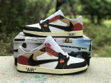 Authentic OFF-WHITE x Air Jordan 1 Low GS Black/Red/White