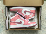 Authentic Air Jordan 1 Mid GS Desert Berry/Coral Chalk/White