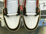 Authentic OFF-WHITE x Air Jordan 1 Low GS Black/Red/White
