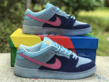 Authentic Run The Jewels x Nike SB Dunk Low Deep Royal Blue/Active Pink-Blue Chill