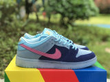 Authentic Run The Jewels x Nike SB Dunk Low Deep Royal Blue/Active Pink-Blue Chill