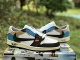 Authentic OFF-WHITE x Air Jordan 1 Low GS