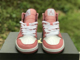 Authentic Air Jordan 1 Mid GS Desert Berry/Coral Chalk/White