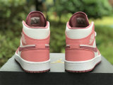 Authentic Air Jordan 1 Mid GS Desert Berry/Coral Chalk/White