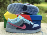 Authentic Run The Jewels x Nike SB Dunk Low Deep Royal Blue/Active Pink-Blue Chill