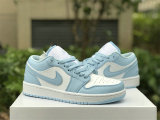 Authentic Air Jordan 1 Low OG GS ICE Blue/White