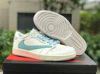 Authentic Travis Scott x Air Jordan 1 Low OG Tiffany Blue/White