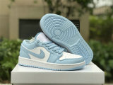 Authentic Air Jordan 1 Low OG GS ICE Blue/White