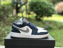 Authentic Air Jordan 1 Low GS True Blue/White/Grey
