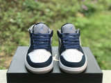 Authentic Air Jordan 1 Low GS True Blue/White/Grey