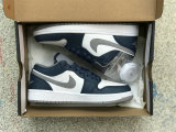 Authentic Air Jordan 1 Low GS True Blue/White/Grey
