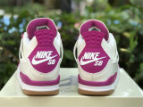 Authentic Nike SB x Air Jordan 4 GS White/Fuchsia