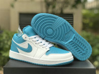 Authentic Air Jordan 1 Low GS White/Celestial Gold-Aquatone