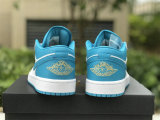 Authentic Air Jordan 1 Low White/Celestial Gold-Aquatone