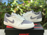 Authentic Air Jordan 1 Low OG GS “Atmosphere Grey”