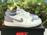 Authentic Air Jordan 1 Low OG GS “Atmosphere Grey”