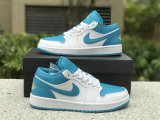 Authentic Air Jordan 1 Low White/Celestial Gold-Aquatone